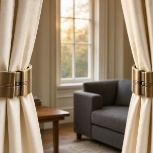 1 Decorative Curtain Holdbacks Magnetic Drapery Tiebacks Window Treatment Buckles Elegant Room Accent