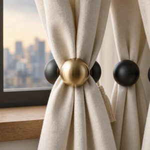 10 Strong Magnetic Curtain Tiebacks Creative Sphere Drapery Holdbacks Modern Functional Window Bands