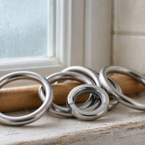 17 Premium Stainless Steel Curtain Rings Waterproof Shower Drapery Loops For Bathroom And Kitchen Windows