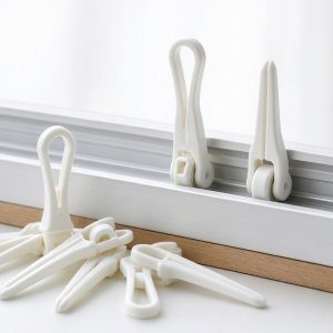 30 White Plastic Curtain Pleat Hooks Adjustable Drapery Hangers For Window Track Rail System Accessories